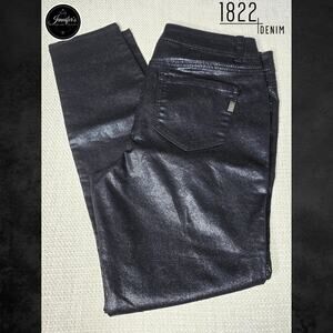 1822 Denim Women's Black Shimmer Skinny Jeans Size 29